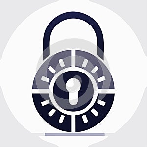 Secure Combination Padlock Vector Icon