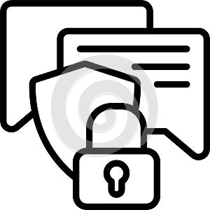Secure Communication Flat Vector Icon