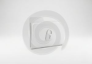 Secure confidential documents with this clean digital folder icon symbolizing data protection