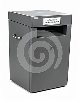 Secure Confidential Waste Bin for Document Disposal