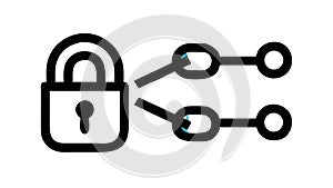 Secure Connection, Blockchain Technology, Data Integrity, vector design Generative AI