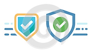 Secure Connection Icon with Checkmark, Data Privacy Symbol, vector design Generative AI