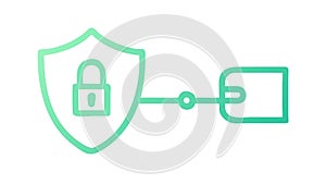 Secure Connection Shield Icon for Network Security, vector design Generative AI