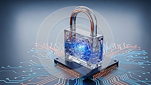 Secure 3d edge computing lock on circuit board