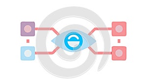 Secure Data Blockchain, Encrypted Information Icon, vector design Generative AI