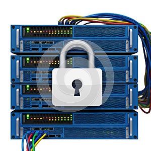 Secure data center with lock