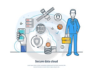 Secure data cloud technology, protecting of data technology