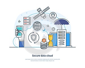 Secure data cloud technology, protecting of data technology