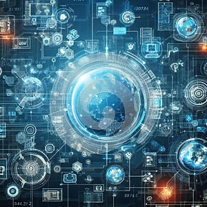 Secure data with cybersecurity solutions and network development ai generated