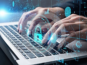 Secure data entry on laptop