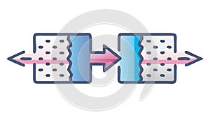 Secure Data Exchange. Blockchain Integration, vector design Generative AI