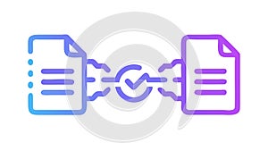 Secure Data Exchange Document Transfer Icon, vector design Generative AI