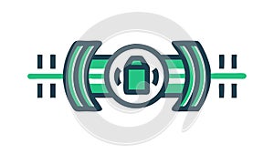 Secure Data Exchange Icon, Protected Network, vector design Generative AI