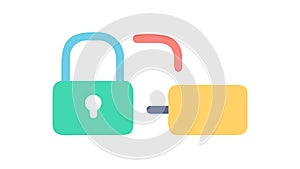 Secure Data Flow Icon for Privacy and Network Security, vector design Generative AI