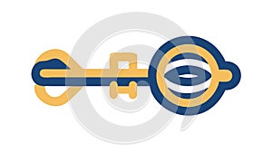 Secure data key: abstract design for encryption and digital access, vector design Generative AI