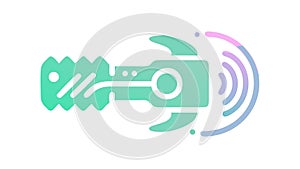 Secure Data Key Digital Security Concept, Encryption Icon, vector design Generative AI