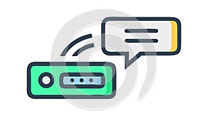 Secure Data Message Transfer Icon in Flat Design, vector design Generative AI