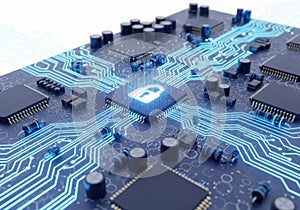 Secure data processing circuit board