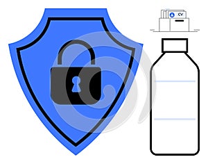 Secure Data Protection and Document Management with Digital Security Concept