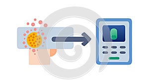 Secure Data Transfer, Information Exchange Technology, vector design Generative AI