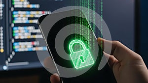 Secure data transfer on mobile device