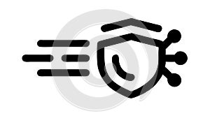 Secure Data Transfer Speed Icon, vector design Generative AI