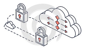 Secure Data Transfer Vector Art, vector design Generative AI