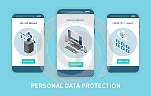 Secure Data Vertical Banners