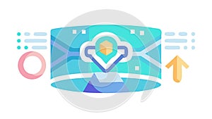 Secure Digital Communication and Encrypted Messaging, Cybersecurity, vector design Generative AI