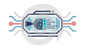 Secure Digital Data Icon, Encryption Technology Vector Art, vector design Generative AI