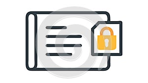 Secure Digital Document, Confidential File Protection, vector design Generative AI