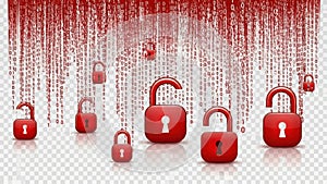 Secure digital encryption with falling binary code