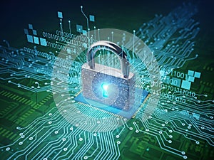 Secure digital lock on circuit board