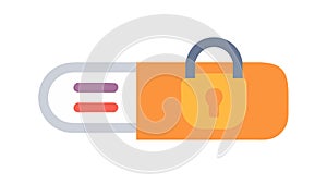 Secure Document Access: Encrypted file lock icon. vector design Generative AI