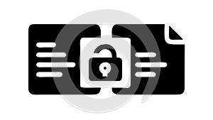 Secure Document, Confidential File Protection, Digital Security, vector design Generative AI