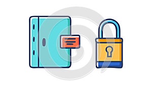 Secure Document Icon Vector Illustration, vector design Generative AI