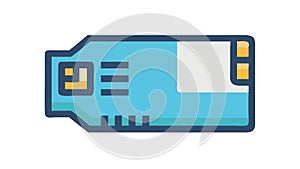 Secure Document or Smart Card Data, vector design Generative AI