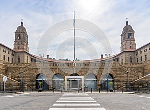 Secure entrance to Union Buildings in Pretoria, capital city of South Africa