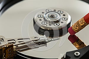Secure erase data on hard drive