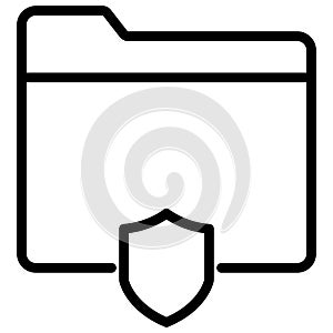 Secure folder Isolated Vector icon which can easily modify or edit