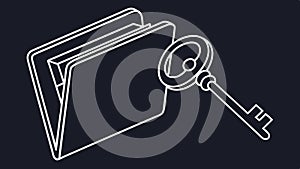 Secure folder key access private data, vector design Generative AI