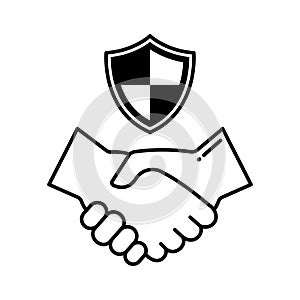 Secure friendship Vector Icon which can easily modify or edit