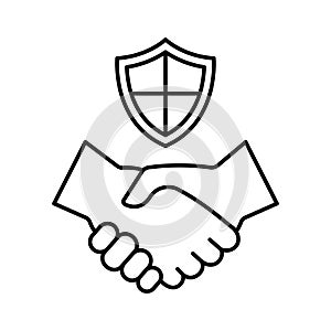 Secure friendship Vector Icon which can easily modify or edit