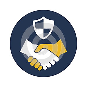 Secure friendship Vector Icon which can easily modify or edit