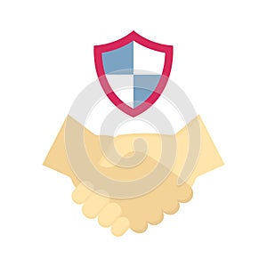 Secure friendship Vector Icon which can easily modify or edit