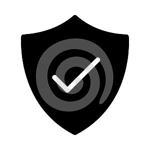 Secure glyph flat vector  icon