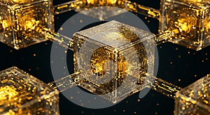 Secure golden digital cubes form a data network