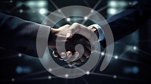 A secure handshake symbolizing the establishment of trusted access protocols created with Generative AI