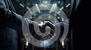 A secure handshake symbolizing the establishment of trusted access protocols created with Generative AI