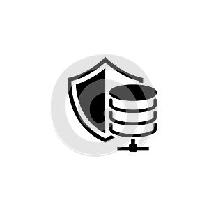 Secure Hosting Icon. Flat Design